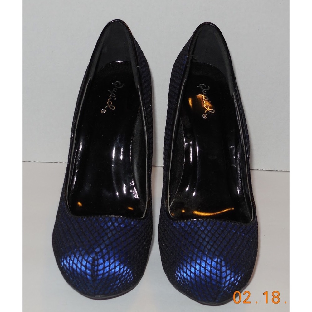 Qupid blue high heel pumps size 6